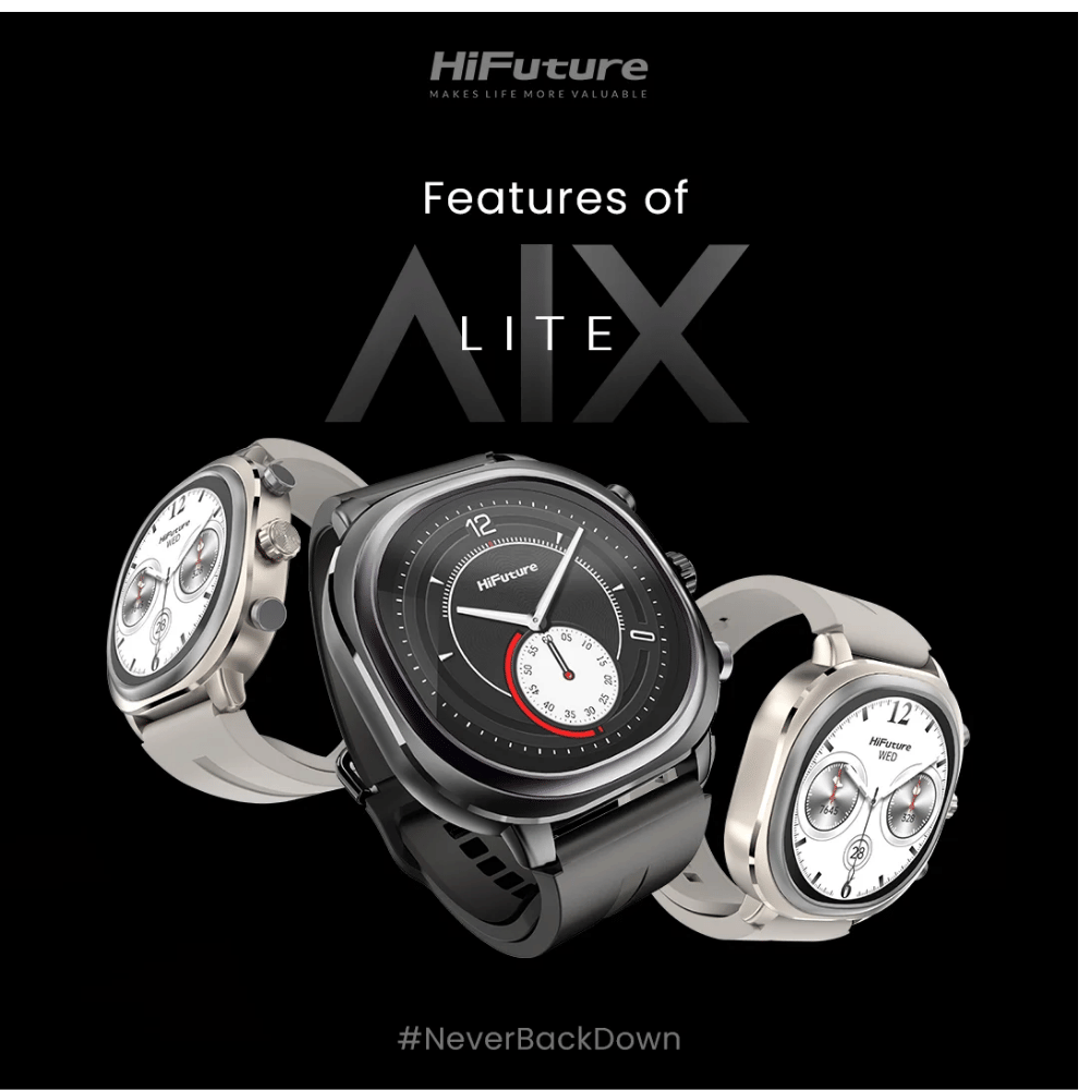 สมาร์ทวอทช์ HIFUTURE AIX LITE มีฟีเจอร์ AI หน้าจอ AMOLED 1.43 นิ้ว สีดำ